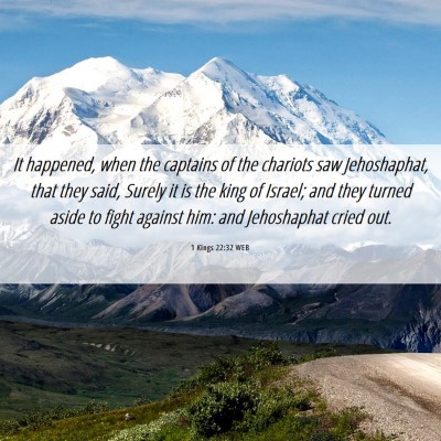 Picture 06 - 1 Kings 22:32 WEB - It happened, when the captains of the chariots - Bible Verse Picture