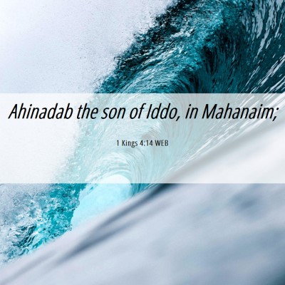 Picture 06 - 1 Kings 4:14 WEB - Ahinadab the son of Iddo, in - Bible Verse Picture