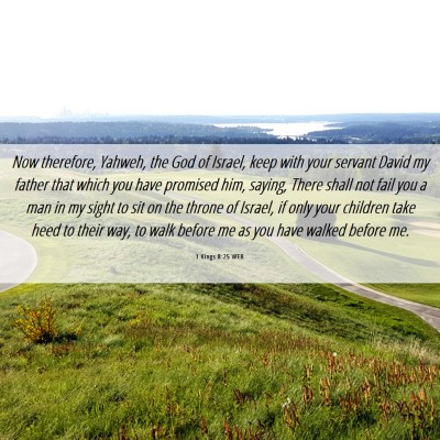 Picture 06 - 1 Kings 8:25 WEB - Now therefore, Yahweh, the God of Israel, keep - Bible Verse Picture