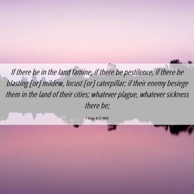 Picture 06 - 1 Kings 8:37 WEB - If there be in the land famine, if there be - Bible Verse Picture