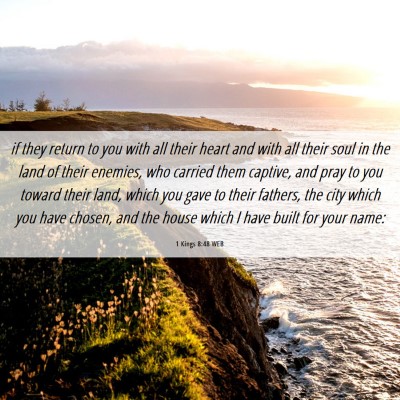 Picture 06 - 1 Kings 8:48 WEB - if they return to you with all their heart and - Bible Verse Picture
