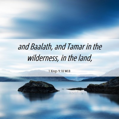 Picture 06 - 1 Kings 9:18 WEB - and Baalath, and Tamar in the wilderness, in the - Bible Verse Picture