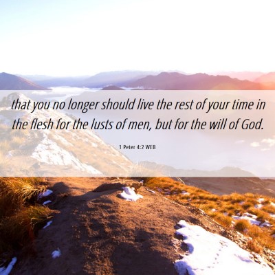 Picture 06 - 1 Peter 4:2 WEB - that you no longer should live the rest of your - Bible Verse Picture