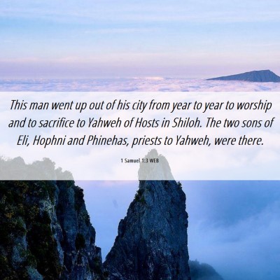 Picture 06 - 1 Samuel 1:3 WEB - This man went up out of his city from year to - Bible Verse Picture