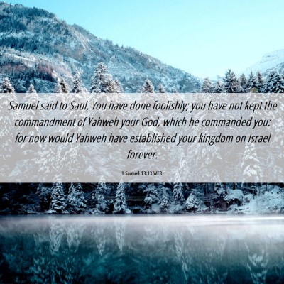 Picture 06 - 1 Samuel 13:13 WEB - Samuel said to Saul, You have done foolishly; you - Bible Verse Picture