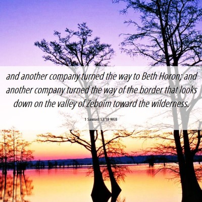 Picture 06 - 1 Samuel 13:18 WEB - and another company turned the way to Beth Horon; - Bible Verse Picture