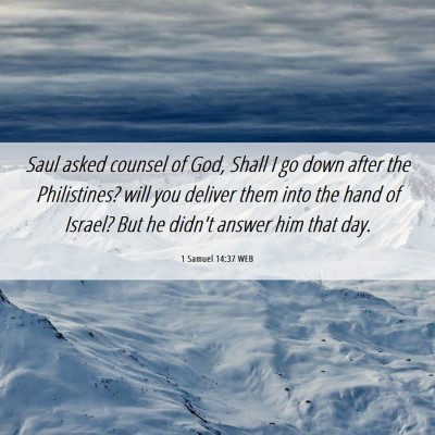 Picture 06 - 1 Samuel 14:37 WEB - Saul asked counsel of God, Shall I go down after - Bible Verse Picture