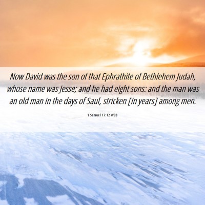 Picture 06 - 1 Samuel 17:12 WEB - Now David was the son of that Ephrathite of - Bible Verse Picture