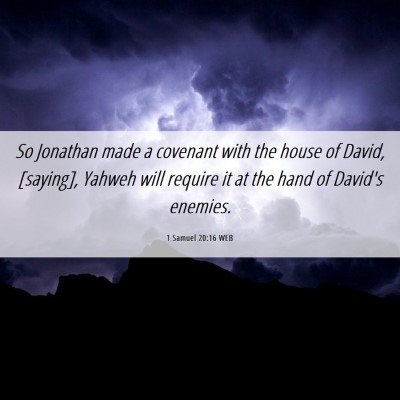 Picture 06 - 1 Samuel 20:16 WEB - So Jonathan made a covenant with the house of - Bible Verse Picture