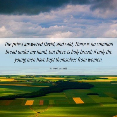 Picture 06 - 1 Samuel 21:4 WEB - The priest answered David, and said, There is no - Bible Verse Picture