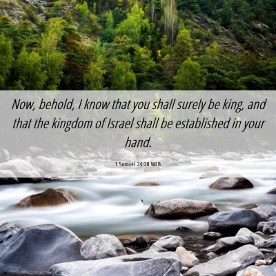 Picture 06 - 1 Samuel 24:20 WEB - Now, behold, I know that you shall surely be - Bible Verse Picture