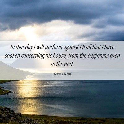 Picture 06 - 1 Samuel 3:12 WEB - In that day I will perform against Eli all that I - Bible Verse Picture