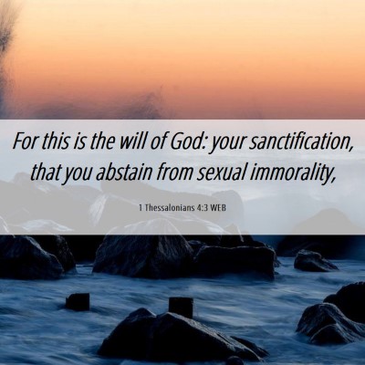 Picture 06 - 1 Thessalonians 4:3 WEB - For this is the will of God: your sanctification, - Bible Verse Picture