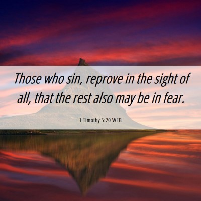 Picture 06 - 1 Timothy 5:20 WEB - Those who sin, reprove in the sight of all, that - Bible Verse Picture