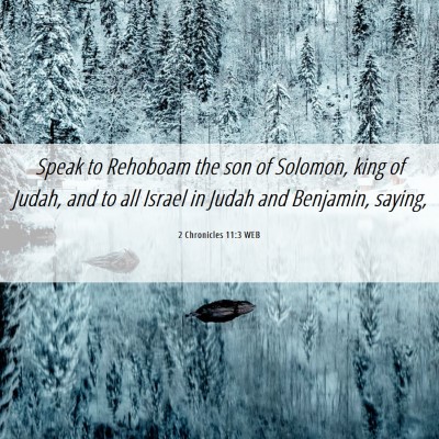 Picture 06 - 2 Chronicles 11:3 WEB - Speak to Rehoboam the son of Solomon, king of - Bible Verse Picture