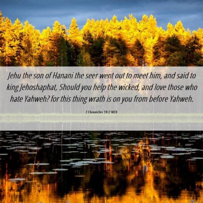 Picture 06 - 2 Chronicles 19:2 WEB - Jehu the son of Hanani the seer went out to meet - Bible Verse Picture