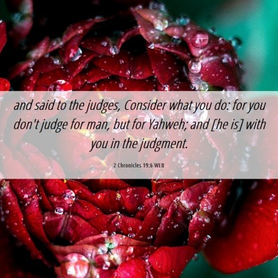Picture 06 - 2 Chronicles 19:6 WEB - and said to the judges, Consider what you do: for - Bible Verse Picture