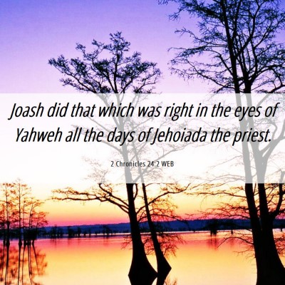 Picture 06 - 2 Chronicles 24:2 WEB - Joash did that which was right in the eyes of - Bible Verse Picture