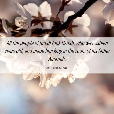 Picture 06 - 2 Chronicles 26:1 WEB - All the people of Judah took Uzziah, who was - Bible Verse Picture
