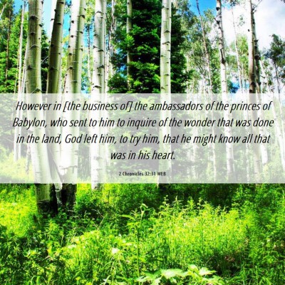 Picture 06 - 2 Chronicles 32:31 WEB - However in [the business of] the ambassadors of - Bible Verse Picture
