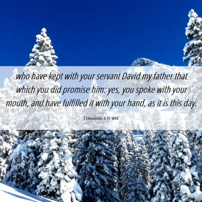 Picture 06 - 2 Chronicles 6:15 WEB - who have kept with your servant David my father - Bible Verse Picture