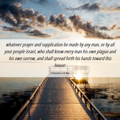 Picture 06 - 2 Chronicles 6:29 WEB - whatever prayer and supplication be made by any - Bible Verse Picture