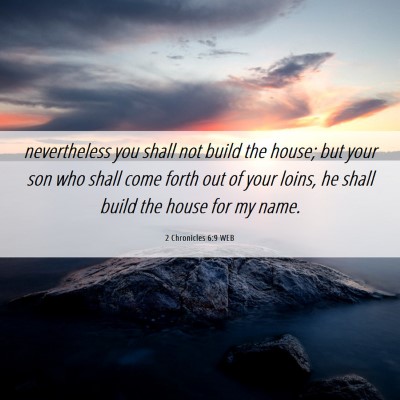 Picture 06 - 2 Chronicles 6:9 WEB - nevertheless you shall not build the house; but - Bible Verse Picture