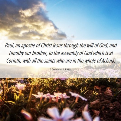 Picture 06 - 2 Corinthians 1:1 WEB - Paul, an apostle of Christ Jesus through the will - Bible Verse Picture