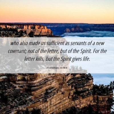 Picture 06 - 2 Corinthians 3:6 WEB - who also made us sufficient as servants of a new - Bible Verse Picture