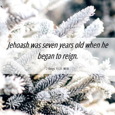 Picture 06 - 2 Kings 11:21 WEB - Jehoash was seven years old when he began to - Bible Verse Picture