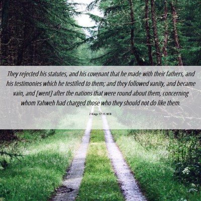 Picture 06 - 2 Kings 17:15 WEB - They rejected his statutes, and his covenant that - Bible Verse Picture