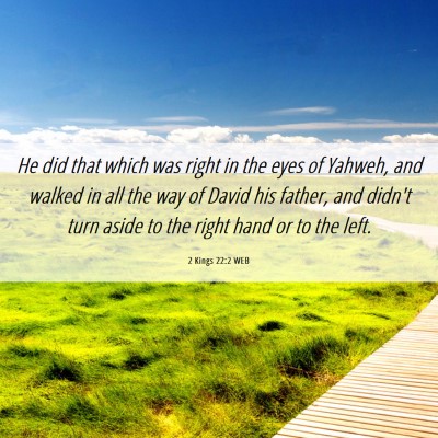 Picture 06 - 2 Kings 22:2 WEB - He did that which was right in the eyes of - Bible Verse Picture