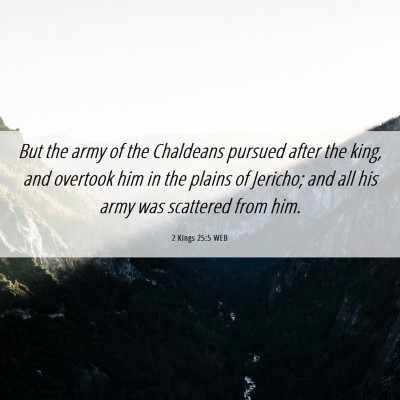 Picture 06 - 2 Kings 25:5 WEB - But the army of the Chaldeans pursued after the - Bible Verse Picture