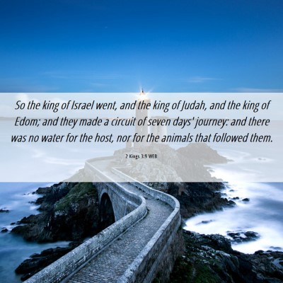 Picture 06 - 2 Kings 3:9 WEB - So the king of Israel went, and the king of - Bible Verse Picture
