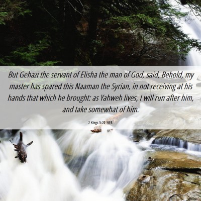 Picture 06 - 2 Kings 5:20 WEB - But Gehazi the servant of Elisha the man of God, - Bible Verse Picture
