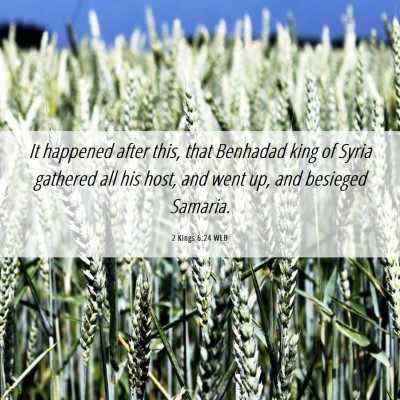 Picture 06 - 2 Kings 6:24 WEB - It happened after this, that Benhadad king of - Bible Verse Picture