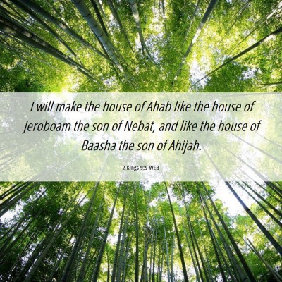 Picture 06 - 2 Kings 9:9 WEB - I will make the house of Ahab like the house of - Bible Verse Picture