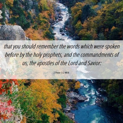 Picture 06 - 2 Peter 3:2 WEB - that you should remember the words which were - Bible Verse Picture