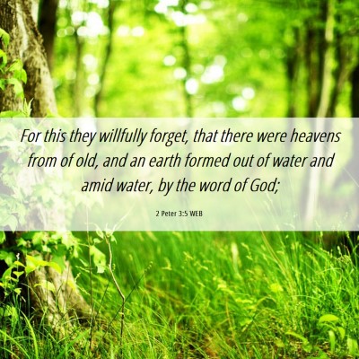 Picture 06 - 2 Peter 3:5 WEB - For this they willfully forget, that there were - Bible Verse Picture