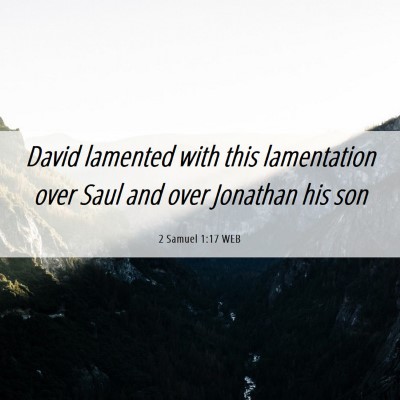 Picture 06 - 2 Samuel 1:17 WEB - David lamented with this lamentation over Saul - Bible Verse Picture