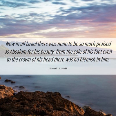 Picture 06 - 2 Samuel 14:25 WEB - Now in all Israel there was none to be so much - Bible Verse Picture
