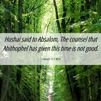 Picture 06 - 2 Samuel 17:7 WEB - Hushai said to Absalom, The counsel that - Bible Verse Picture