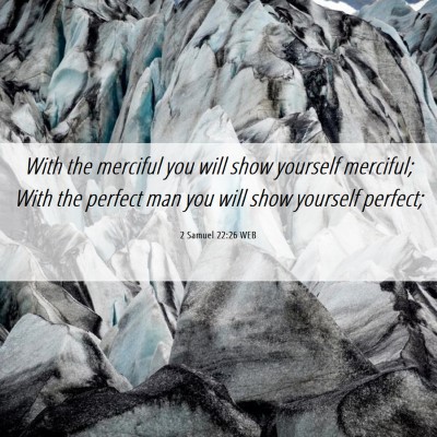 Picture 06 - 2 Samuel 22:26 WEB - With the merciful you will show yourself - Bible Verse Picture