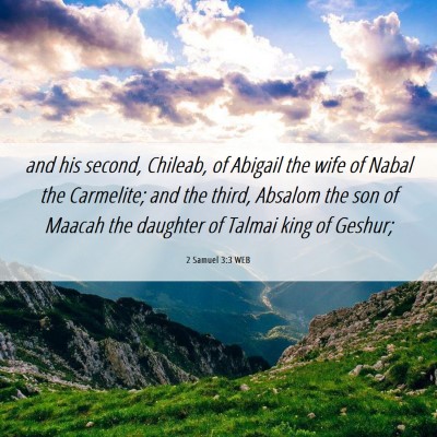 Picture 06 - 2 Samuel 3:3 WEB - and his second, Chileab, of Abigail the wife of - Bible Verse Picture