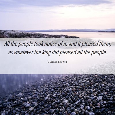 Picture 06 - 2 Samuel 3:36 WEB - All the people took notice of it, and it pleased - Bible Verse Picture