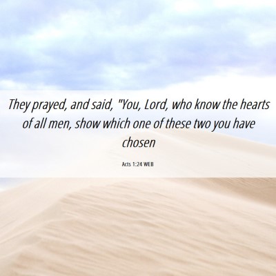 Picture 06 - Acts 1:24 WEB - They prayed, and said, 