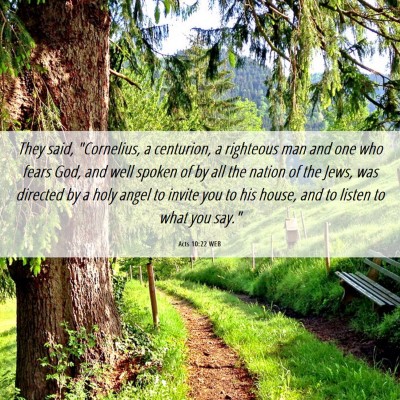 Picture 06 - Acts 10:22 WEB - They said, 