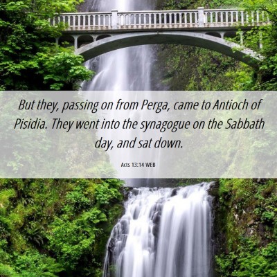 Picture 06 - Acts 13:14 WEB - But they, passing on from Perga, came to Antioch - Bible Verse Picture