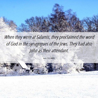 Picture 06 - Acts 13:5 WEB - When they were at Salamis, they proclaimed the - Bible Verse Picture