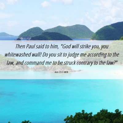 Picture 06 - Acts 23:3 WEB - Then Paul said to him, 
